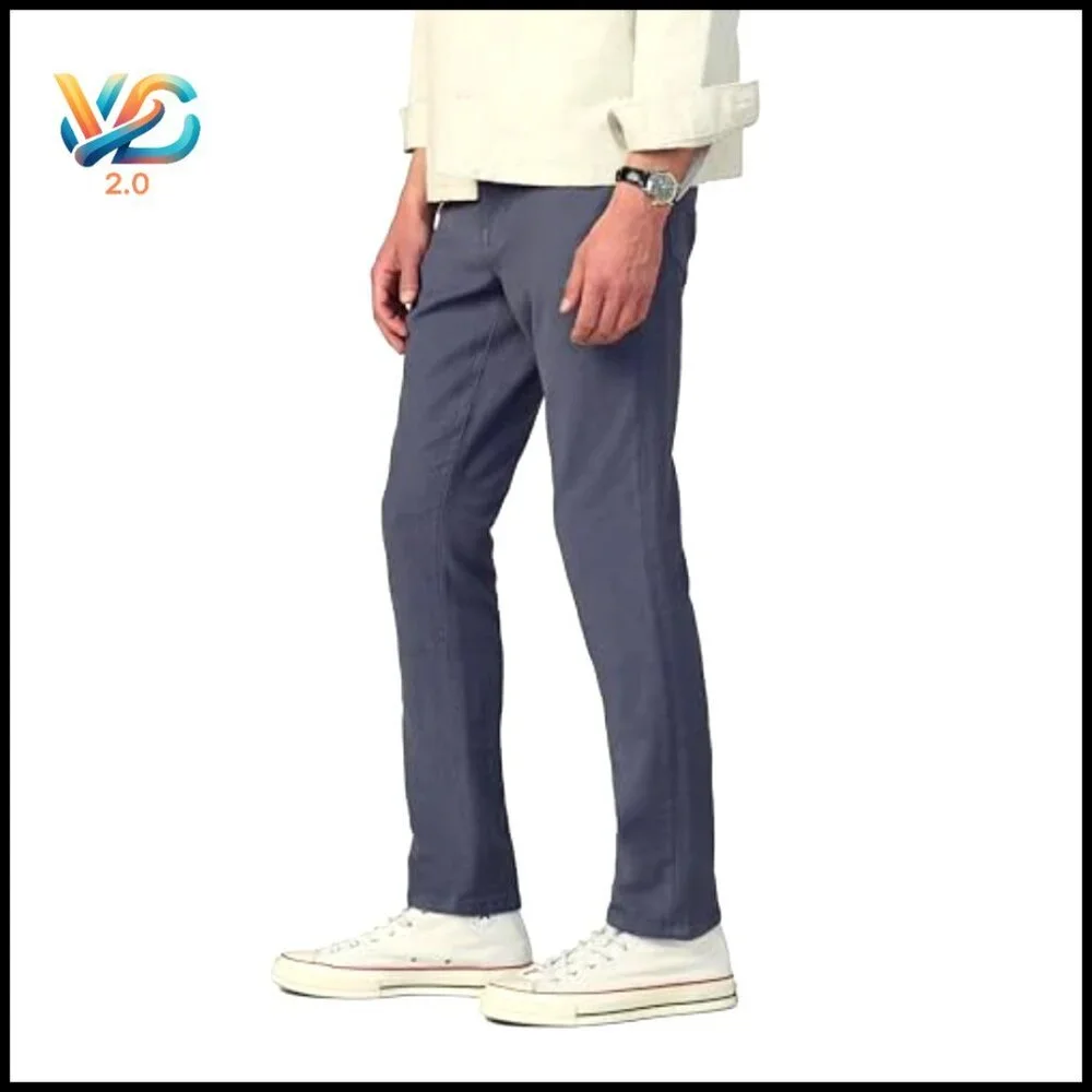 Slim Fit French Terry Jeans, Comfort Performance Pants,‎ Non-Denim